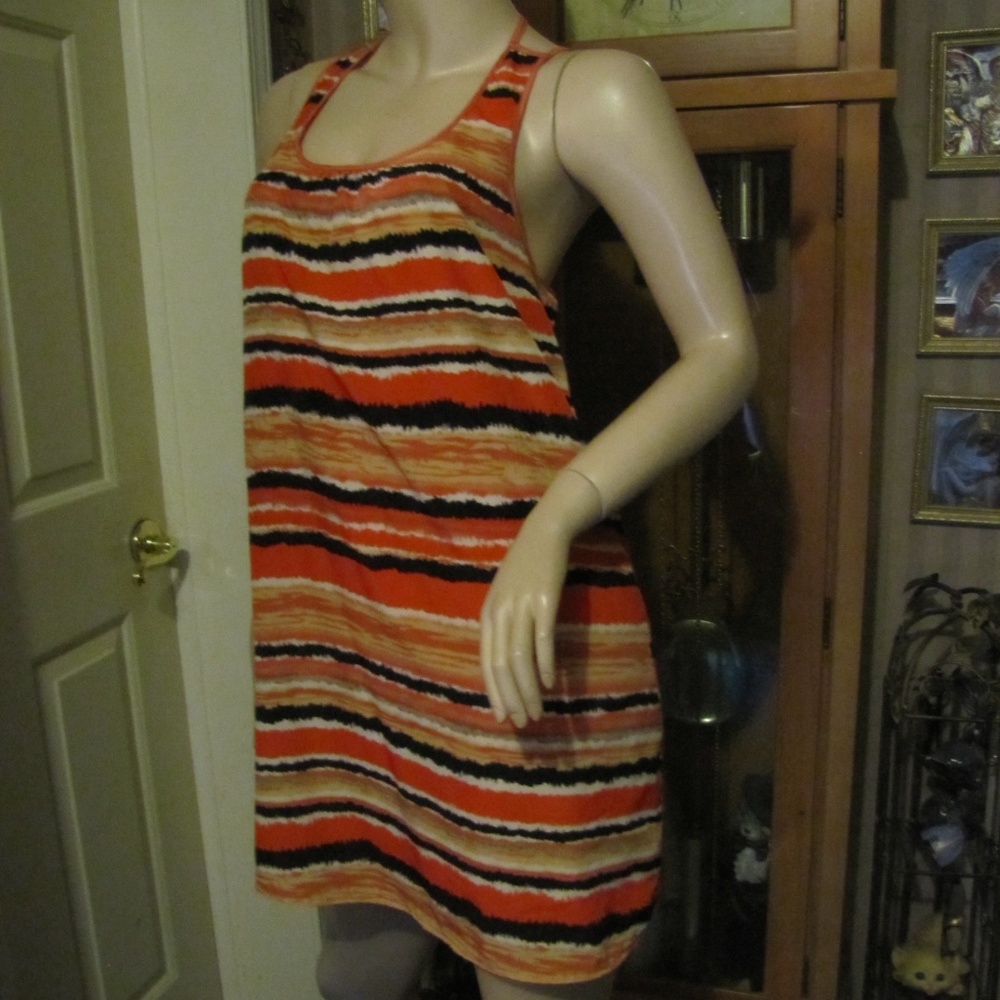 Love 21 Forever 21 Orange Dress w/ Fabulous Back S